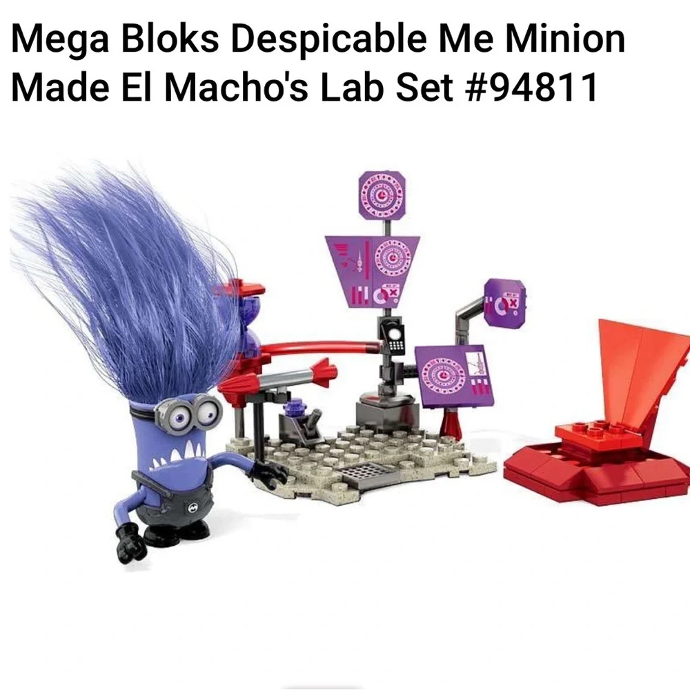 Mega Bloks despicable me El Macho’s lab 82 pieces new in sealed box Set #94811